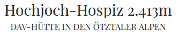 Logo - Hochjoch-Hospiz - Vent - Tirol